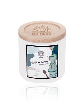 Chodź na kawę L - duża świeca rzepakowa, Dzikilas