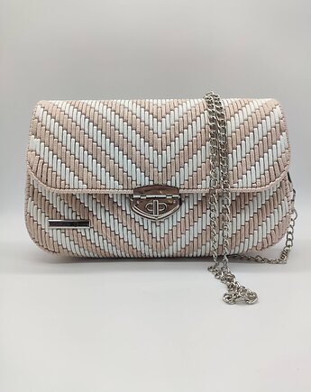 Maja - torebka biało-łososiowa, K&D