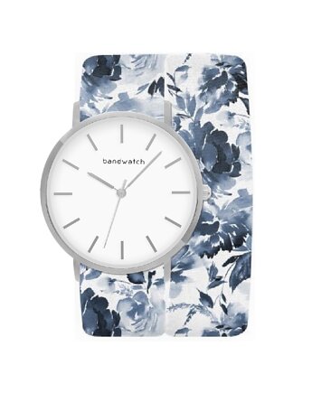 Zegarek damski wiązany - Floral touch - Tarcza Srebrna