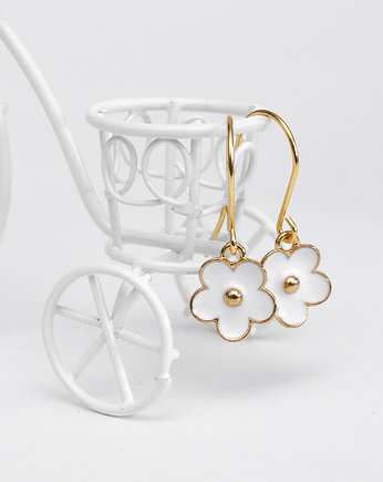 Delikatne kolczyki stokrotki, pozłacane., mdesign
