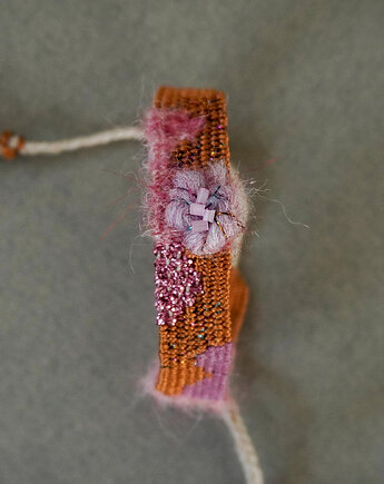 Tkana na krośnie biżuteria - Bloom, Słońcem Tkane