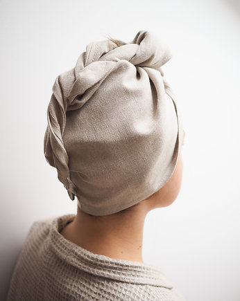 Lniany turban NATURAL