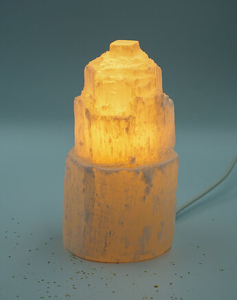 Lampa z naturalnego selenitu- rozmiar do wyboru