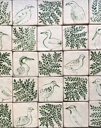 Las i Ptaki- płytki ceramiczne