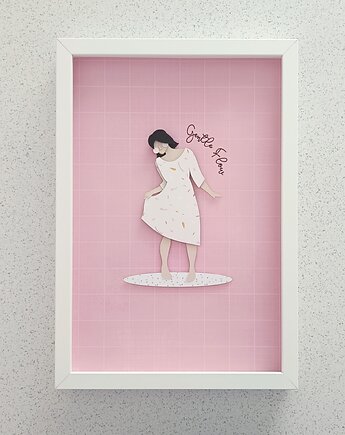 Papierowa przestrzenna ilustracja - "Gentle Flow"