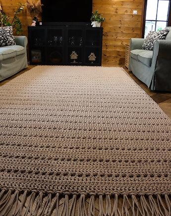 Ażurowy dywan ze sznura bawełnianego, e.mi.lenka