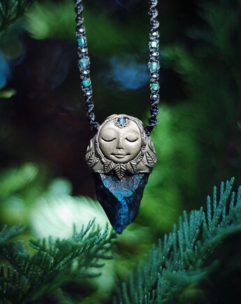 Naszyjnik FOREST SPIRIT z Elfem i Chryzokolą