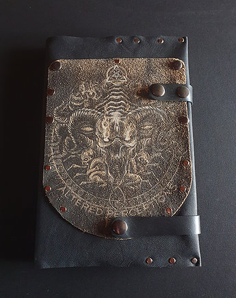Skórzana oprawa, notes ze skóry, gothic