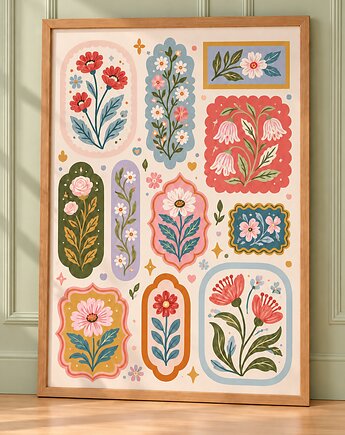 Botaniczny patchwork. Plakat