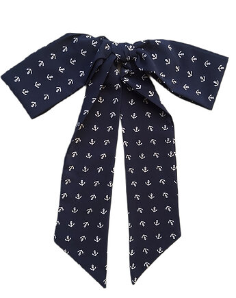 Granatowa apaszka kotwice