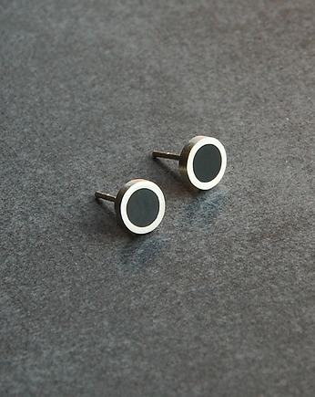 Kolczyki srebrne mini koła, Monopolka