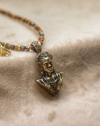 Frida Kahlo - Naszyjnik na naturalnych kamieniach, Biżuteria z Myśli Odlana