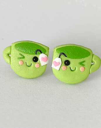 Zielone Kolczyki Zielona Herbata Matcha