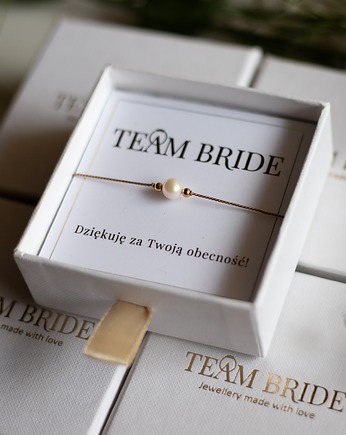 Podziękowania na Wieczór Panieński, bransoletki Team Bride