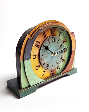 Zegarek drewniany kominkowy w stylu vintage