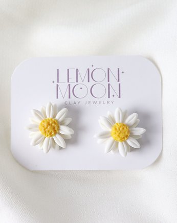 Kolczyki stokrotki kwiaty na wiosnę, Lemon Moon