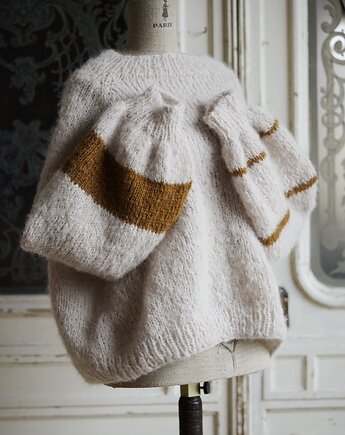 Sweter Fluffy cream&mango