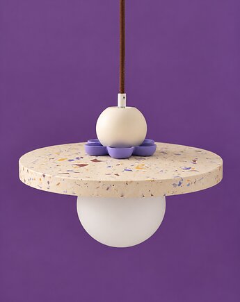 Lampa wisząca craft PLATE - Gips ekologiczny/Jesmonite Kolorowe Lastryko