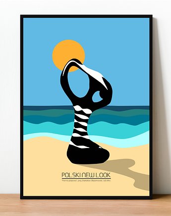 Plakat Fine Art giclee Panna plażowa. Polski New Look