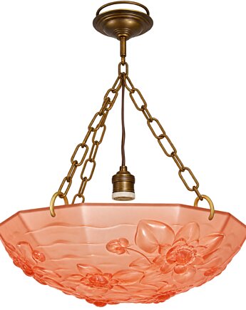 Lampa wisząca Ampla Art Deco, Francja, lata 30.