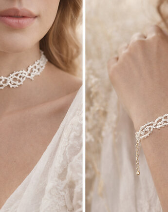 Choker Delikatność / Seria Boho / Frywolitka