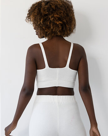 Dzianinowy top F2032 ecru