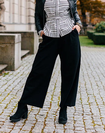 ELEGANCKIE CZARNE SPODNIE DRESOWE- Salvador