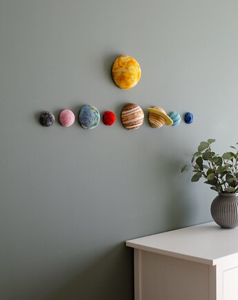 Zestaw planet układu Słonecznego - kosmiczna dekoracja na ścianę dziecięcą