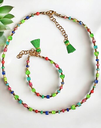 RAZEM TANIEJ! komplet wakacyjny : jaspis cesarski : multicolor II, kaktusia