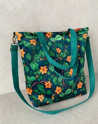 Torba na ramię XXL - print botaniczny