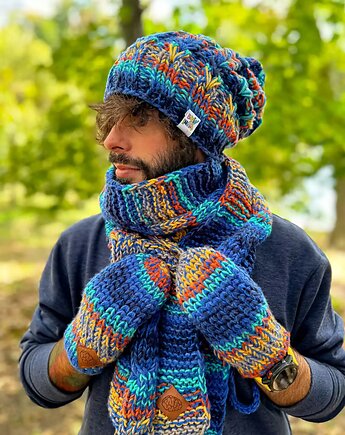 Męska czapka MERINO 50% Górski potok SMILE