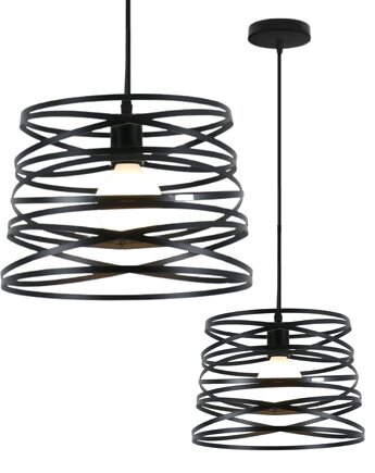 Lampa wisząca zwis żyrandol lampa na sufit czarna LED E27