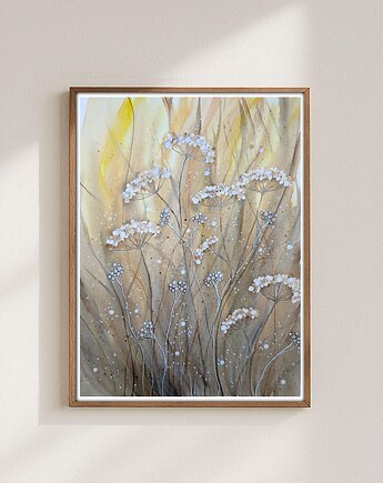 Oryginalna akwarela. Łąka 30x40
