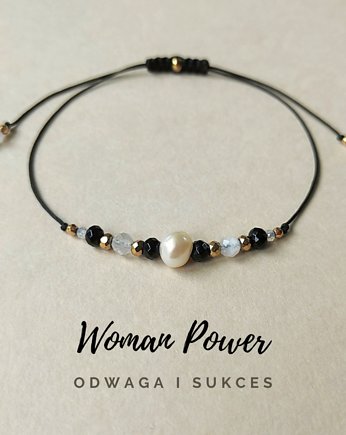 Bransoletka Woman Power z perłą i onyksem