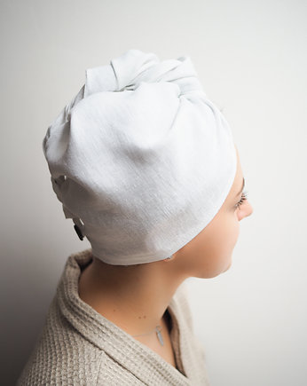 Lniany turban PURE WHITE