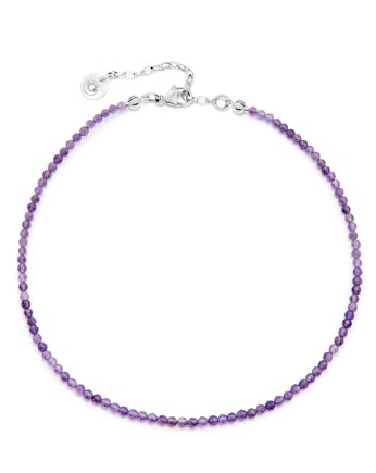 Choker na szyję z ametystów
