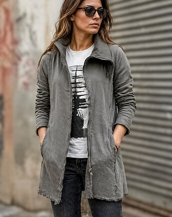 Bluza UNDERWORLD Asymmetrical Zip ARC szary/grafit