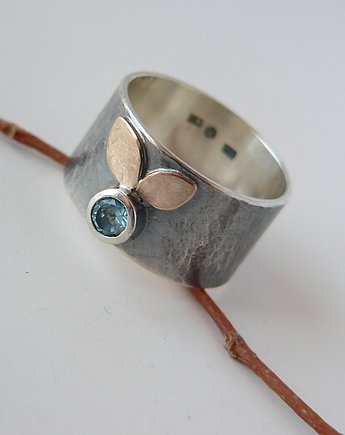 Pierścionek -Topaz London Blue -