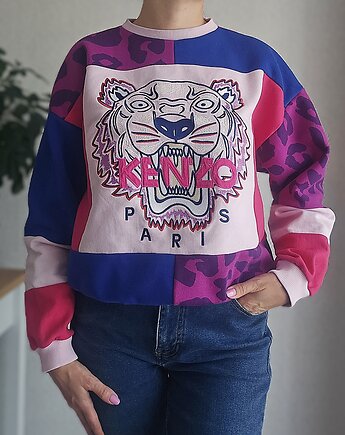 Bluza patchwork - Pink Tiger - One of a kind - oversize