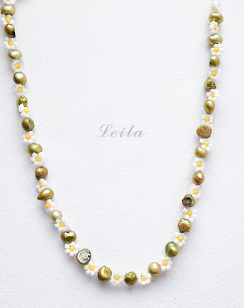 Naszyjnik Leila, kwiaty biżuteria