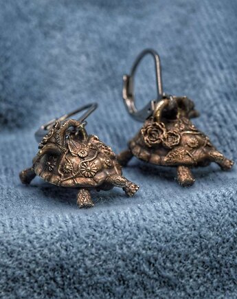 "Na skorupach" - Kolczyki z brązu, Biżuteria z Myśli Odlana