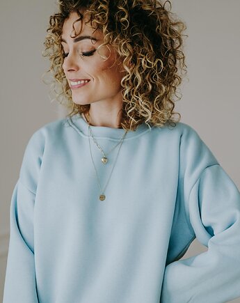 Bluza basic oversize klasyczna błękitna