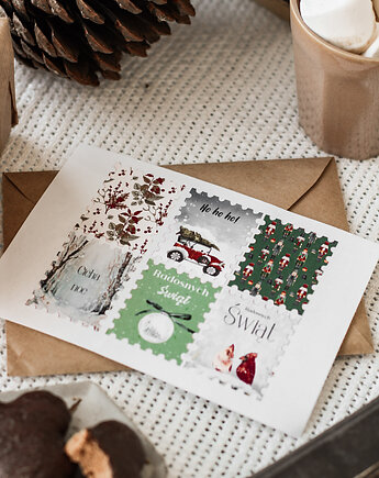 Dekoracyjne świąteczne znaczki, Winietka dekoruje