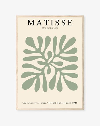 PLAKAT szałwiowa zieleń , abstrakcja, matisse
