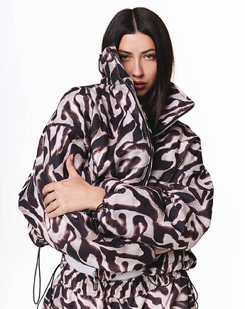 Krótka kurtka bomber zebra wild edition
