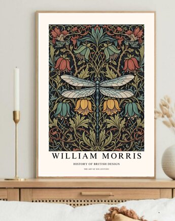 PLAKAT Morris ważka owad sztuka ścienna