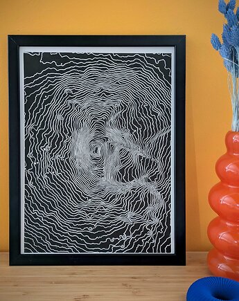 Ręcznie drukowana mapa Etny 30x40cm
