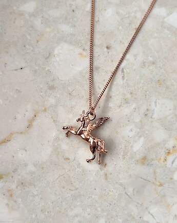 JEDNOROŻEC- naszyjnik 18K różowe złoto, ISSI Jewelry