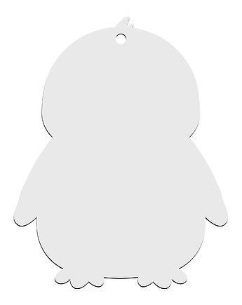 Ozdoba Pingwin Zawieszka Drewniany Biały na Choinkę Z Dziurką Świąteczna, smxdsgn