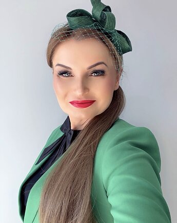 Fascynator Petra BUTELKOWA ZIELEŃ/ ZIELONY oraz inne kolory